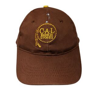 CAL Ranch Stores Strapback Hat Brown OSFA Adjustable Embroidered 6 Panel Cotton